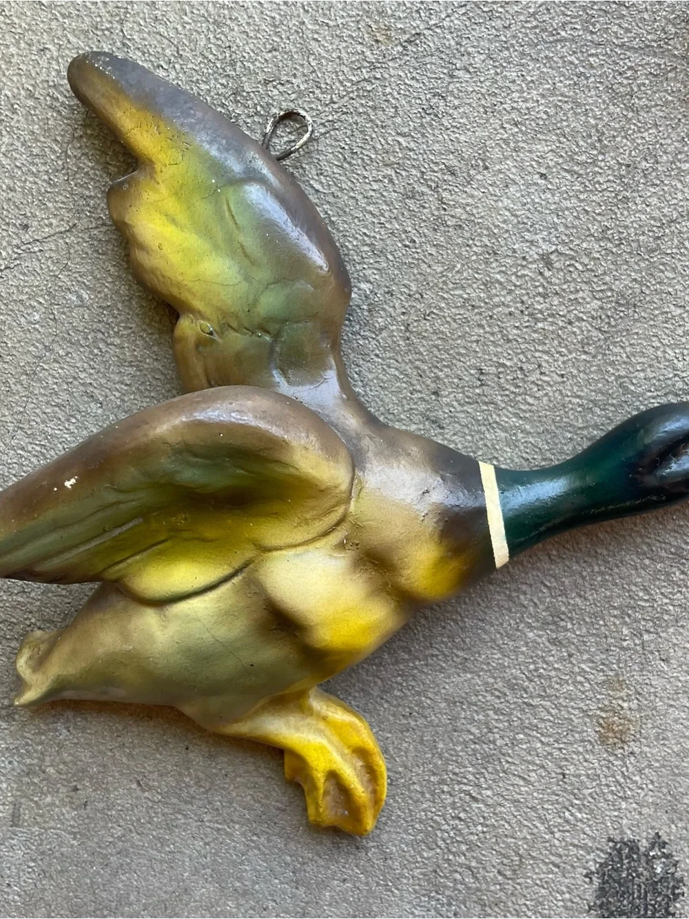 Vintage Devon Ware Kahane Painted Chalkware Wall Ducks 1950's
